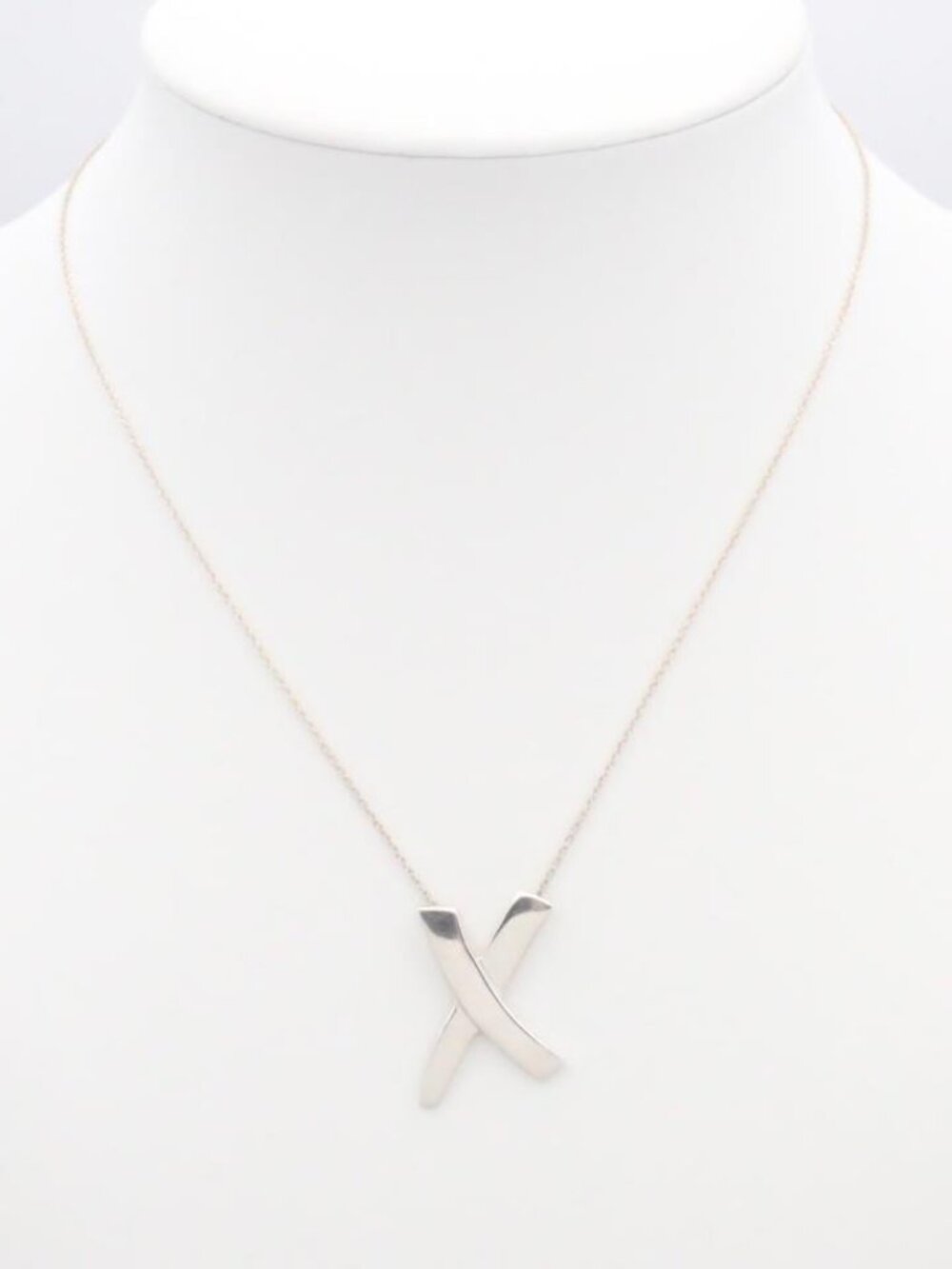 Tiffany & Co. Paloma Picasso Large Graffiti X Necklace 925 16"